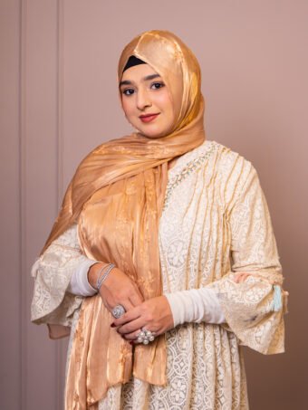 Organza Thread Hijab Bronze