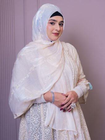 Organza Thread Hijab Cashew