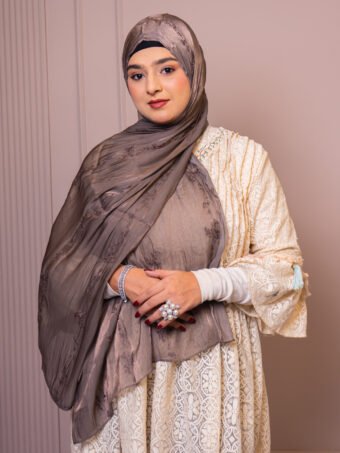 Organza Thread Hijab Cedar
