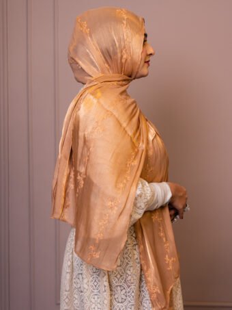 Organza Thread Hijab Bronze