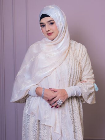 Organza Thread Hijab Cashew