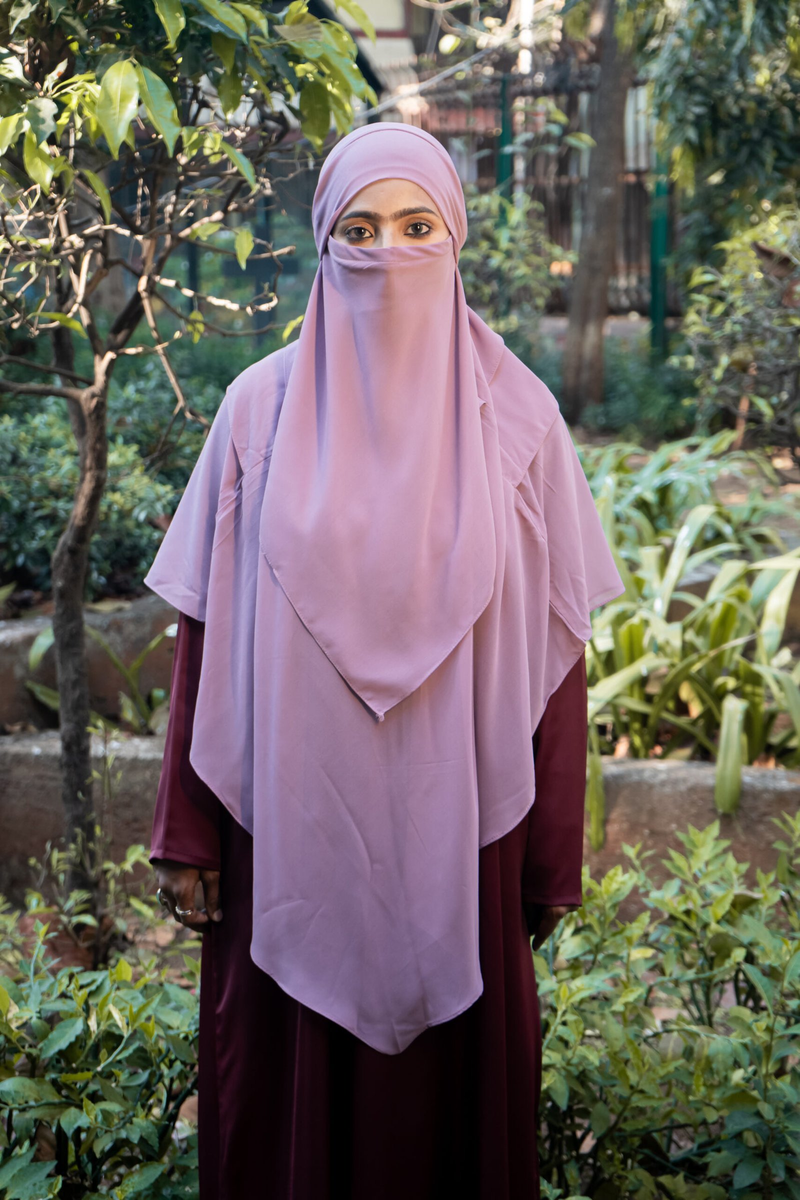 Double Layer Khimar Mauve - Image 3