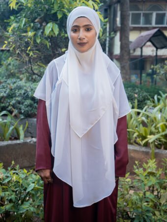 Double Layer Khimar White