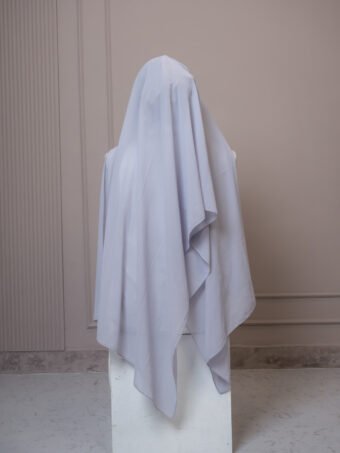 Premium Chiffon Hijab |  Silver-Blue