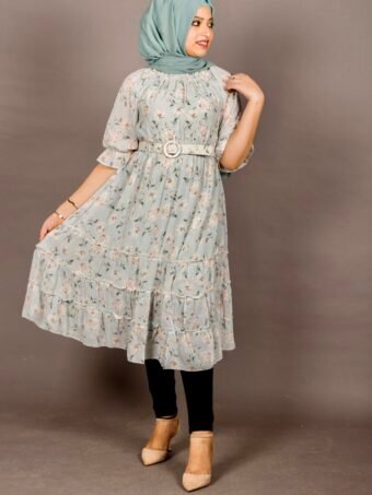 Sky Blue Floral Tunic