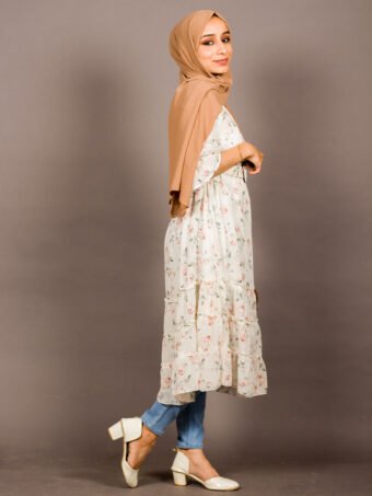 Off White Floral Tunic