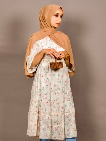 Off White Floral Tunic