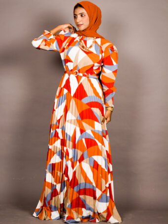 Sunset Rust Geometric Grace Gown