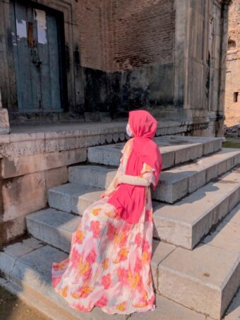 Peach Petal Blush Tye-Dye Gown